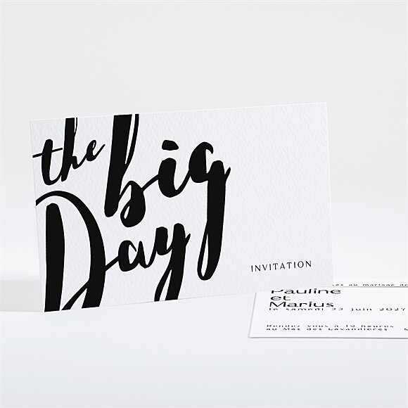 Carton d'invitation mariage The Big Day réf.N16168
