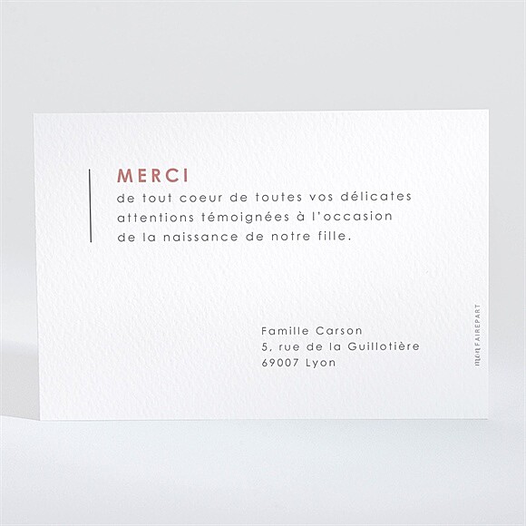 Dos de la carte