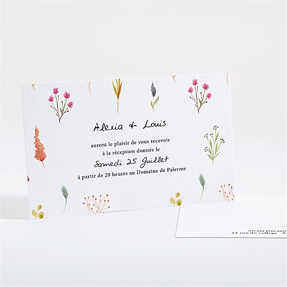 Carton d'invitation mariage Folie Printanière réf.N161127