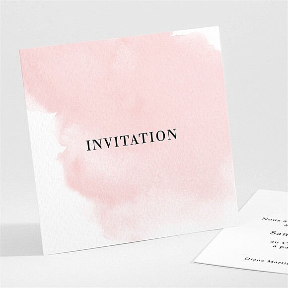Carton d'invitation mariage Black et pastel réf.N301225
