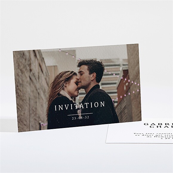 Carton d'invitation mariage Un point c'est Nous réf.N161139