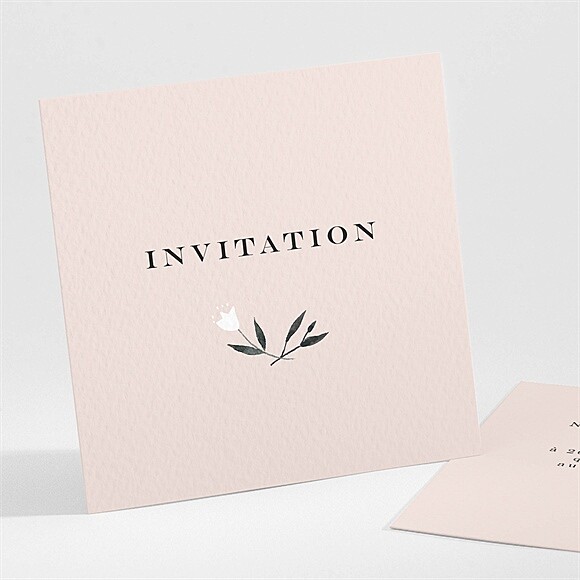 Carton d'invitation mariage En Rose et Blanc réf.N301233