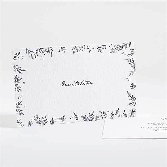 Carton d'invitation mariage Feuillages réf.N161147