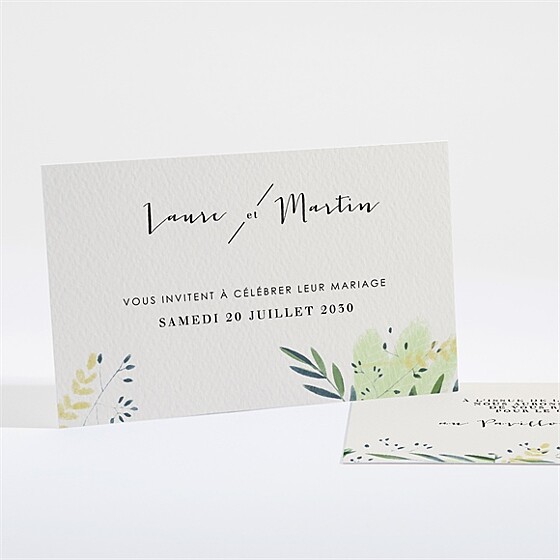 Carton d'invitation mariage univers végétal
