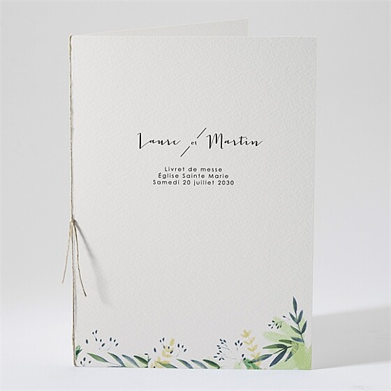 Livret de messe mariage univers végétal