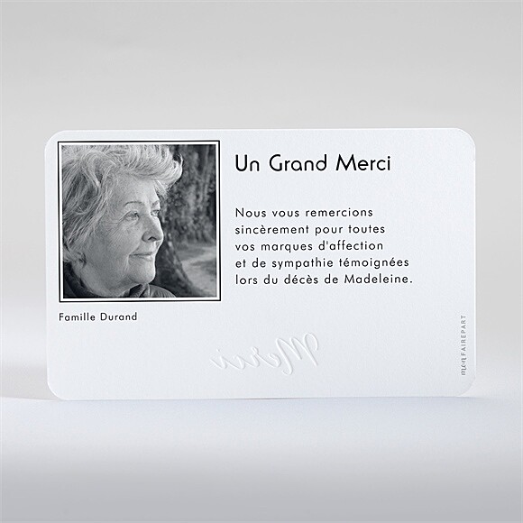 Dos de la carte