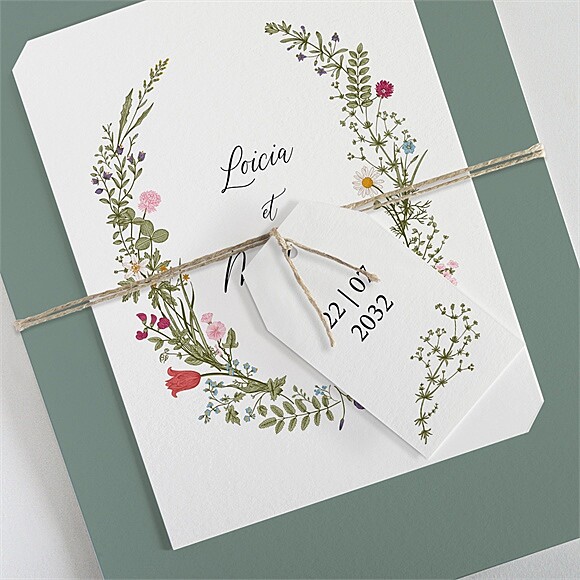 Faire-part mariage Gravure Champêtre