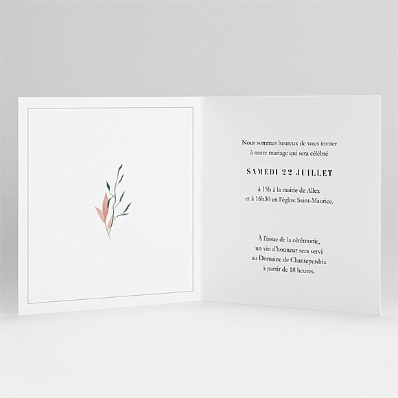 Intérieur du faire-part