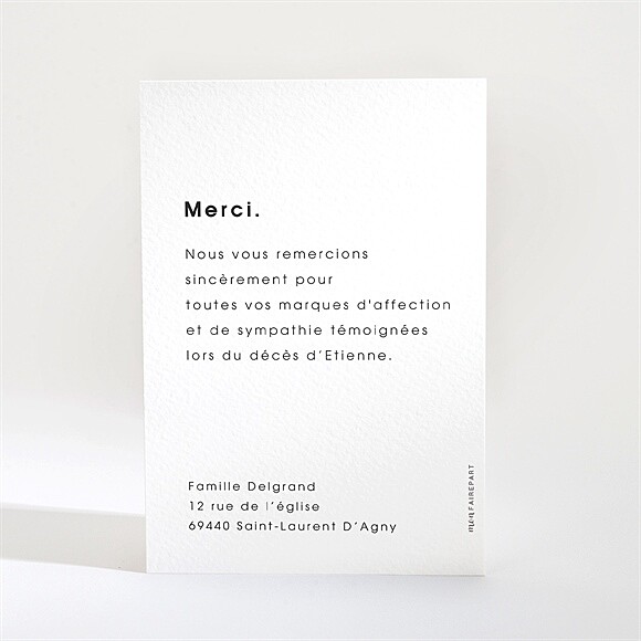 Dos de la carte