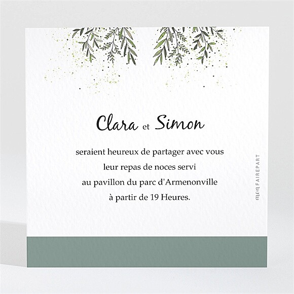 Carton d'invitation mariage Champêtre virevoltant réf.N3001731
