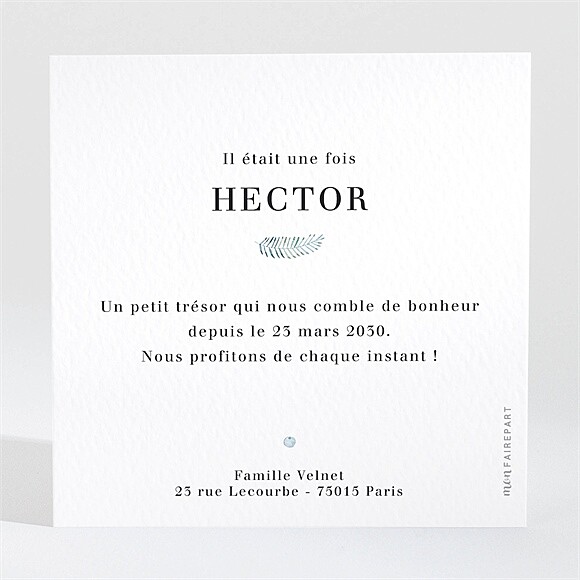Dos du faire-part
