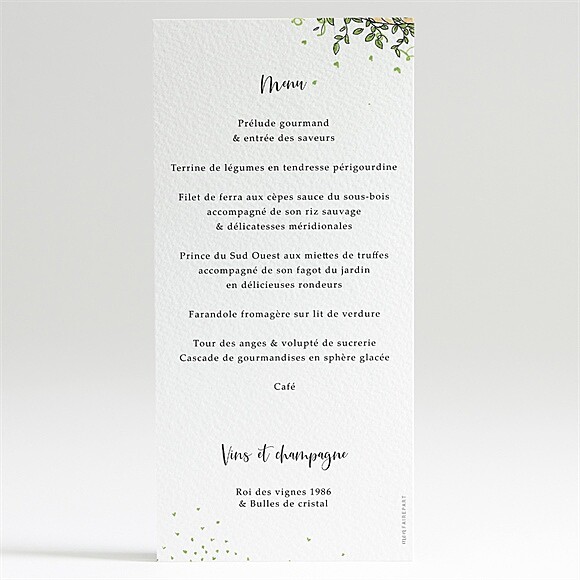 Dos du menu