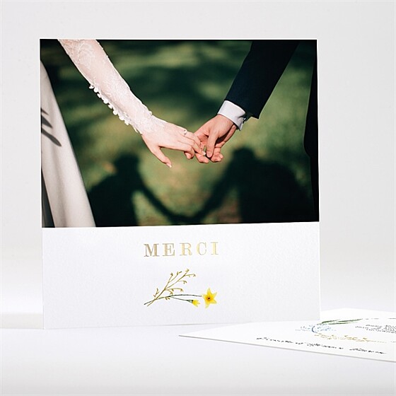 Remerciement mariage fleurs des champs