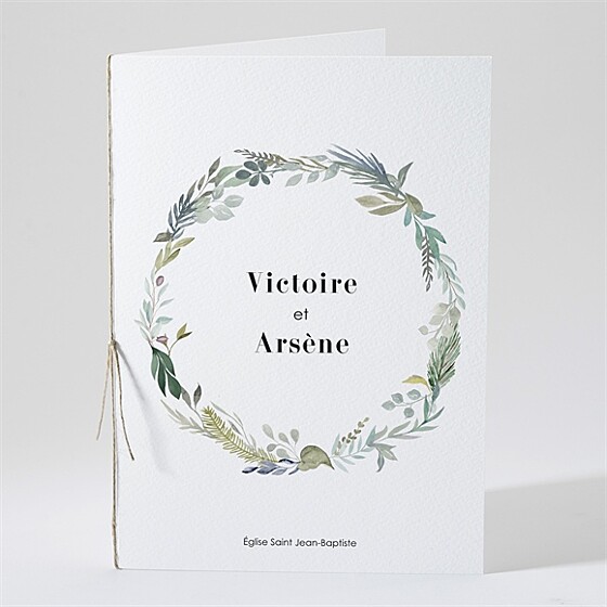 Livret de messe mariage délicatesse d’aquarelle