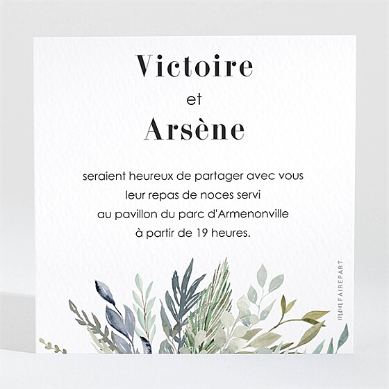 Carton d'invitation mariage délicatesse d’aquarelle