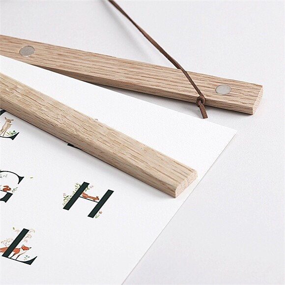 Détail des supports en bois