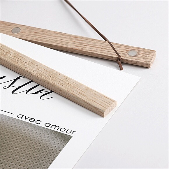 Détail des supports en bois