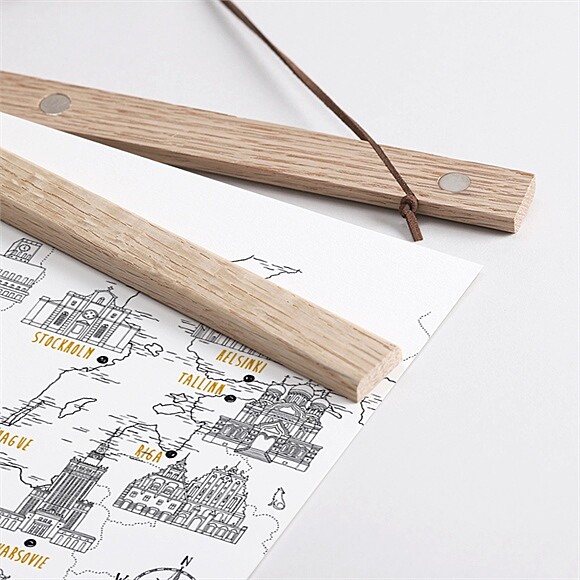 Détail des supports en bois