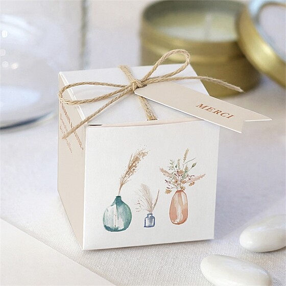 Boîte de dragées mariage beauté délicate