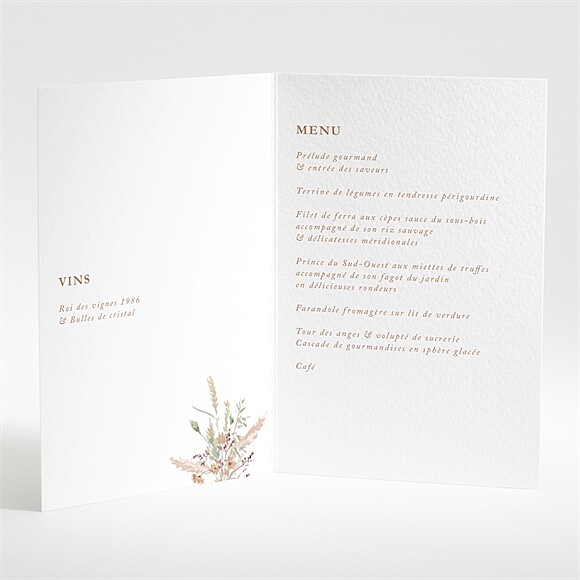 Intérieur du menu