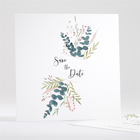 Save the Date mariage bouquet ardent