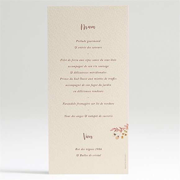 Dos du menu