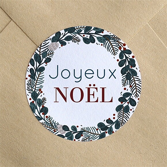 Stickers noël Couronne Joyeux Noël réf.N360401