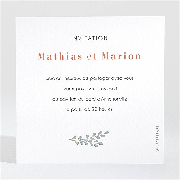 Carton d'invitation mariage Fusion réf.N3001791