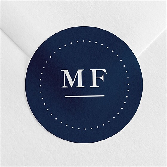 Sticker mariage bleu romantique