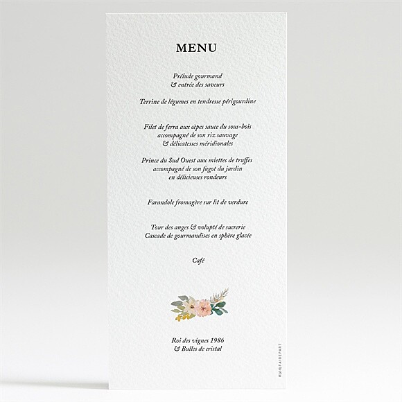 Dos du menu