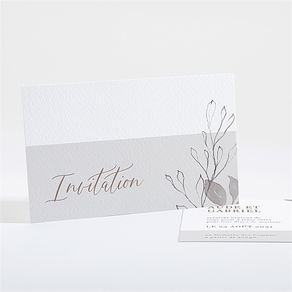 Carton d'invitation mariage Élégance réf.N161242