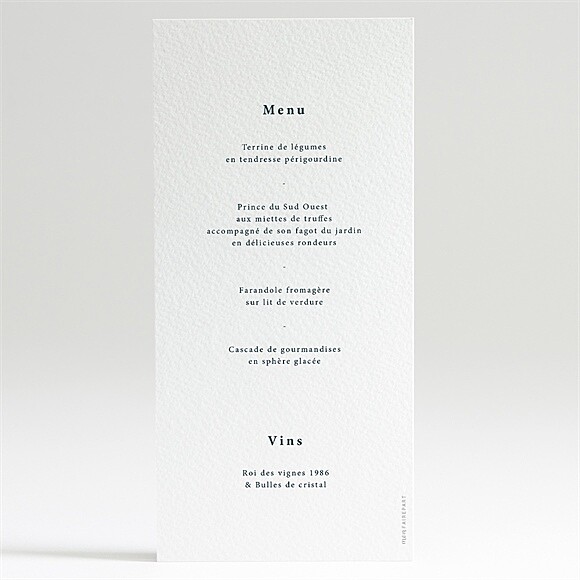 Dos du menu