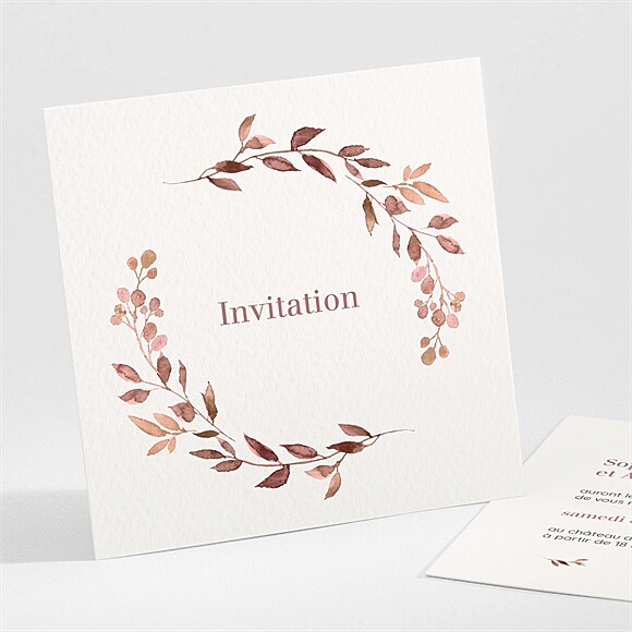 Carton d'invitation mariage Noblesse réf.N301420