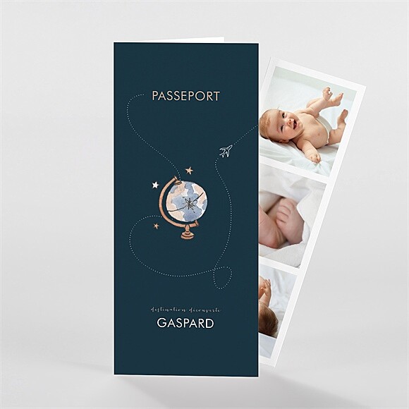 Faire-part naissance Premier Passeport photomaton réf.N98122