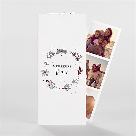 Carte de voeux couronne de noël