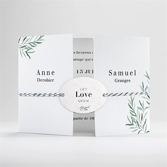 Faire-part mariage a la folie ! 2 volets