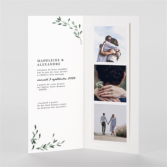 Intérieur du faire-part