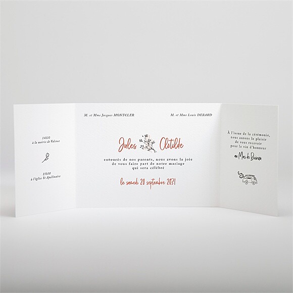 Intérieur du faire-part
