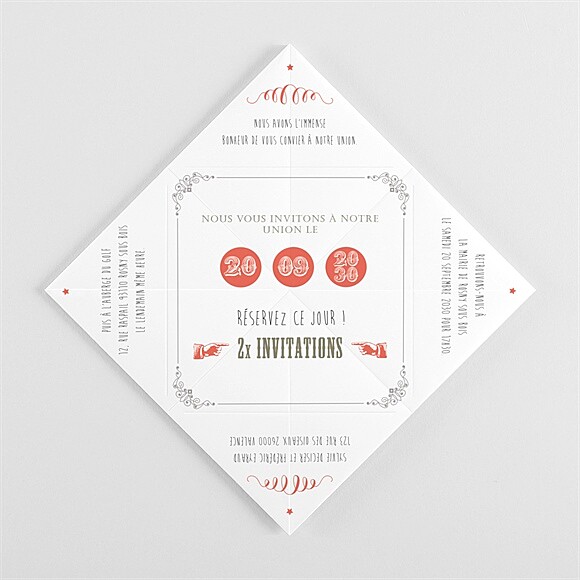 Intérieur de la cocotte pliée