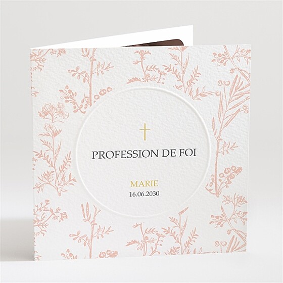 Faire-part profession de foi toile de jouy