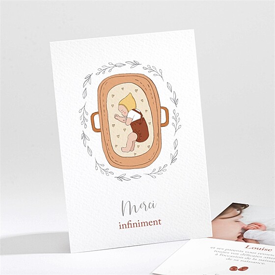 Remerciement naissance petit couffin