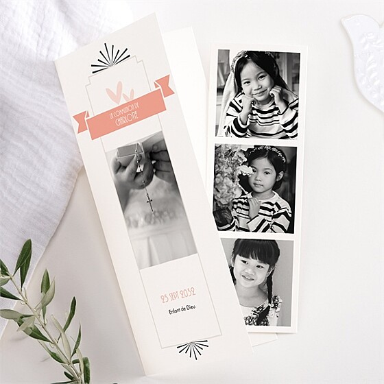 Faire-part communion beauté essentielle photomaton