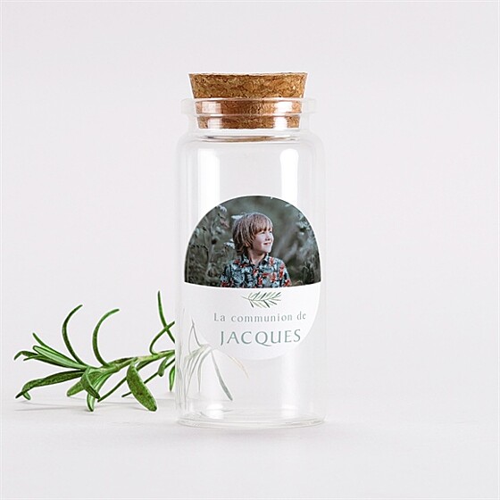 Mignonette communion végétal et dorure sticker