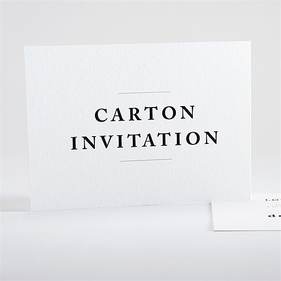 Carton d'invitation mariage Date gravée réf.N15149
