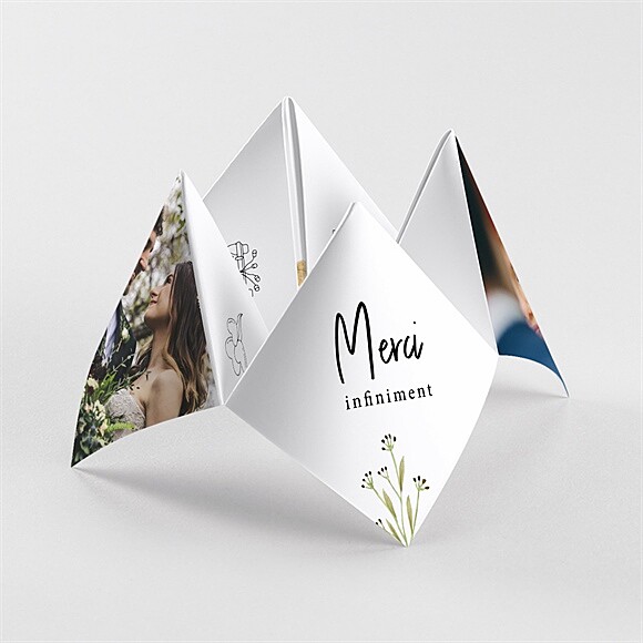 Remerciement mariage Art Champêtre origami réf.N33090