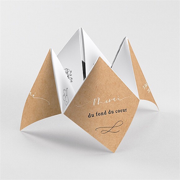 Remerciement mariage Photomaton origami réf.N33095