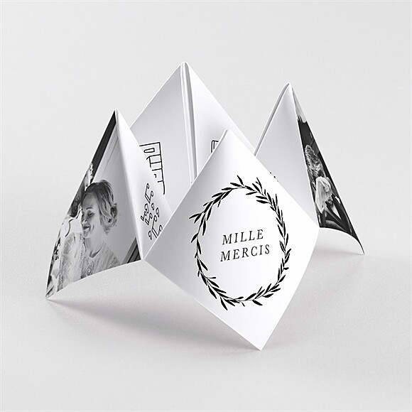 Remerciement mariage Gravure secrète origami réf.N330100