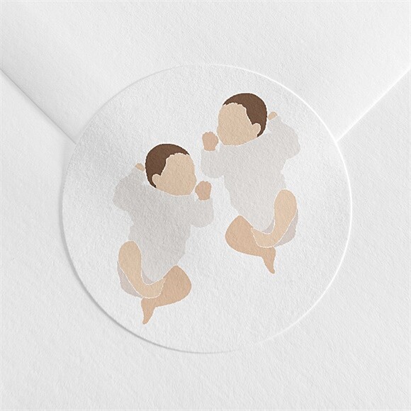 Sticker naissance Des jumeaux ! réf.N3601459