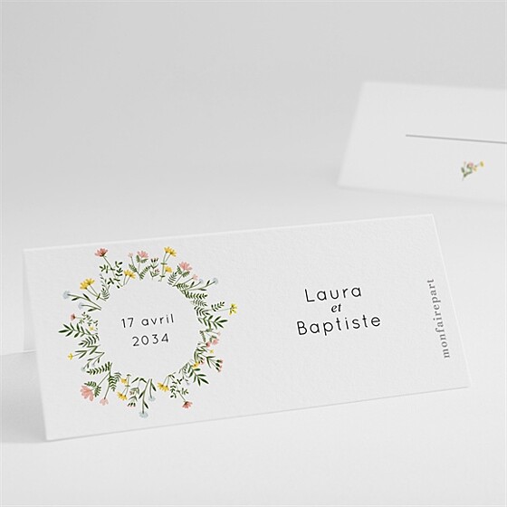 Marque-place mariage joie champetre