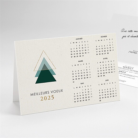 Carte de voeux Noël design calendrier réf.N41131